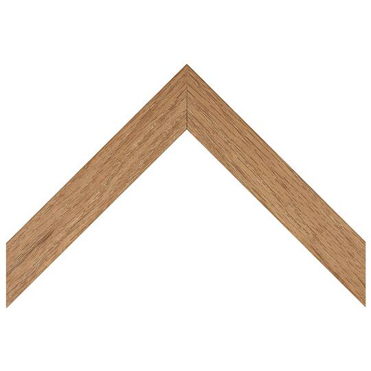 Flat Light Brown Oak Wood Custom Frame